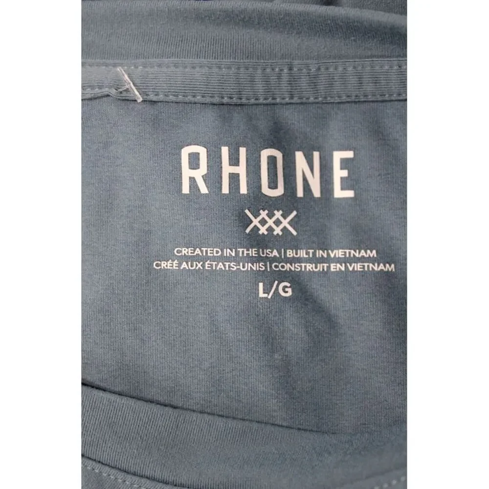 Rhone Mens Athleisure Blue Short Sleeve T-Shirt Size L